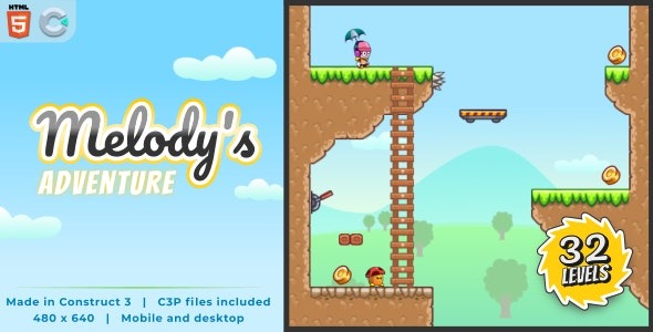 Melody's Adventure v1.0 - HTML5 平台游戏