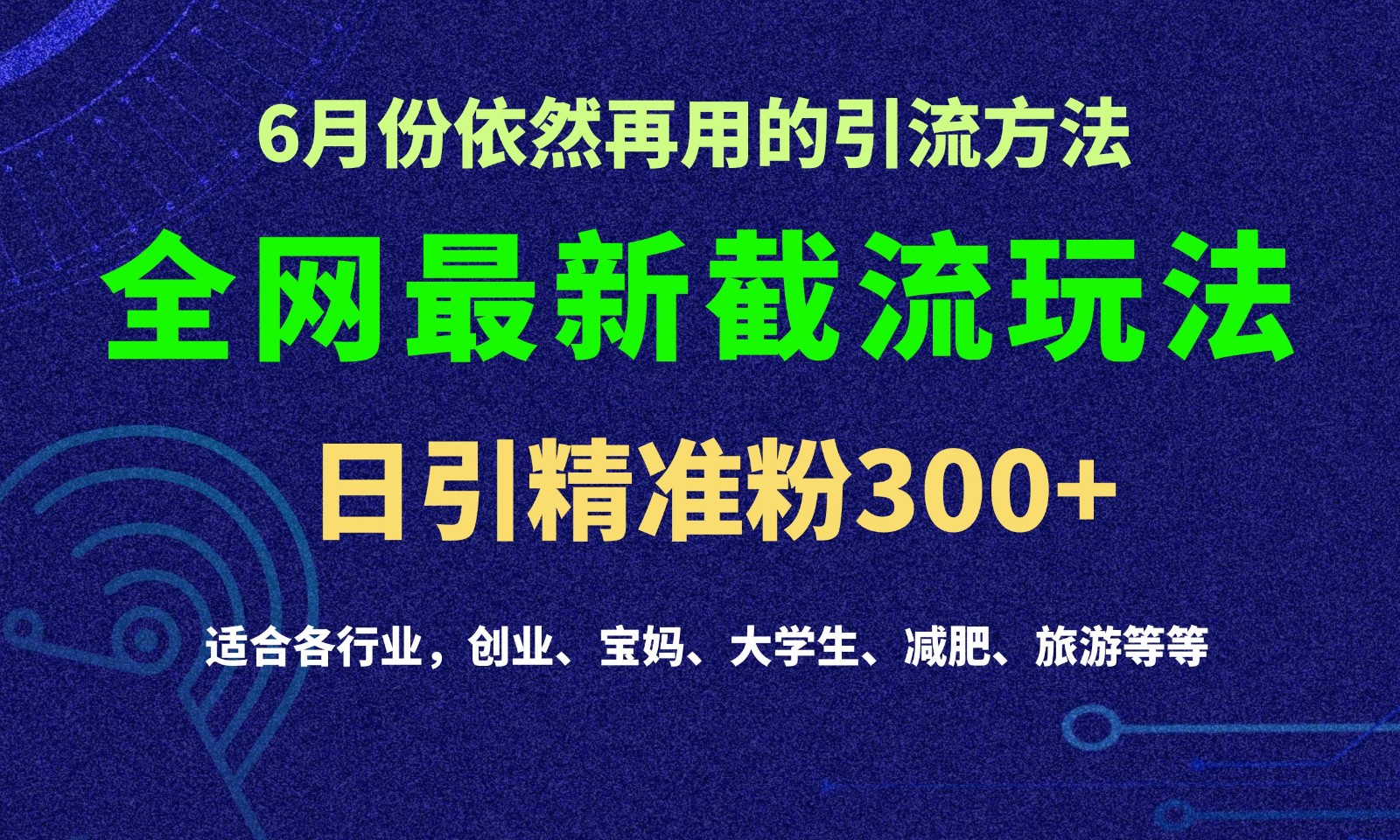 图片[1]-2024全网最新截留玩法，每日引流突破300+