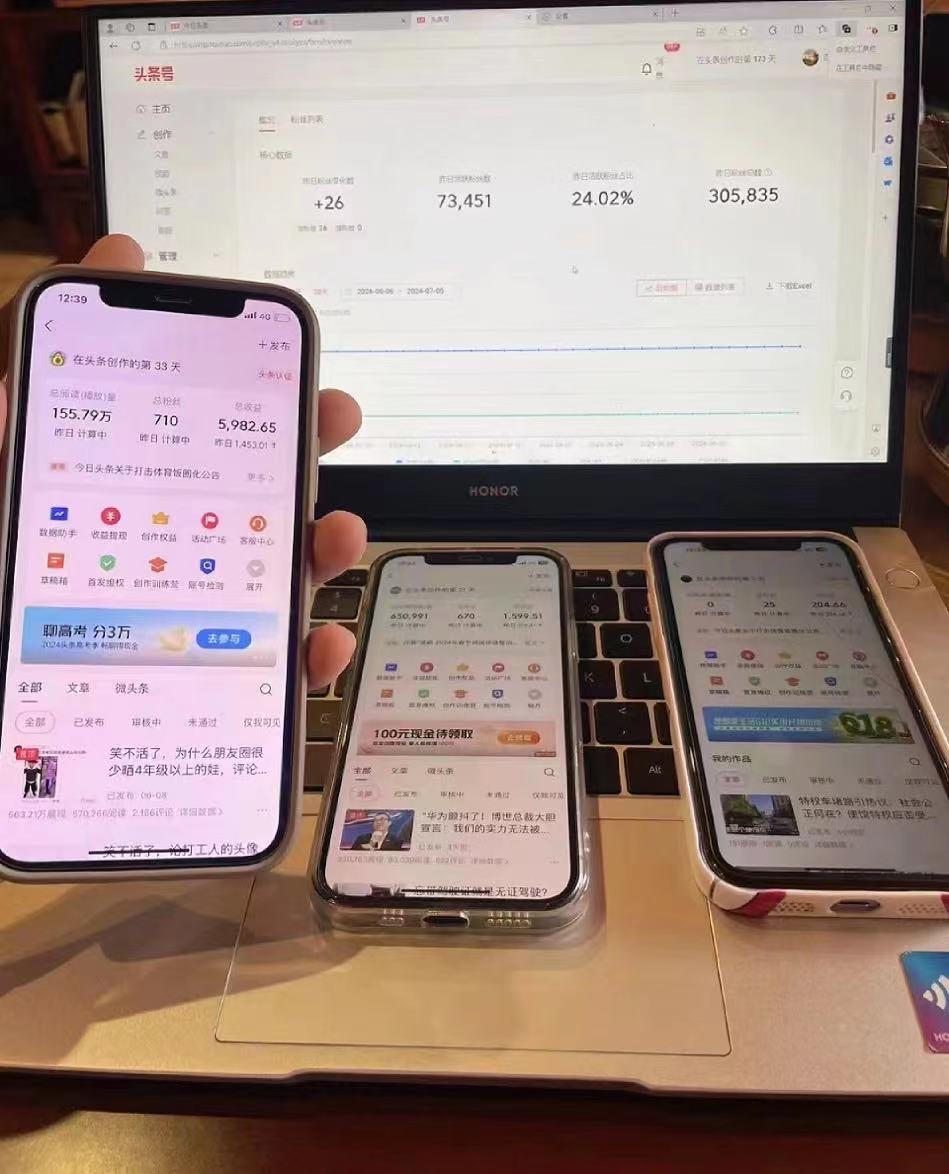 （12040期）一分钟一条  狂撸今日今日头条 单著作日盈利300   大批量日入2000