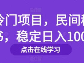 冷门项目，民间秘书，稳定日入100+