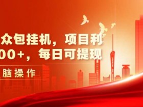 最新广告众包挂机：日入几张+利润，每日可轻松提现