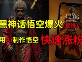 黑神话悟空爆火，已有人利用这波热点变现几十万，普通人也可用AI蹭上这波热度搞钱，有多重变现方法