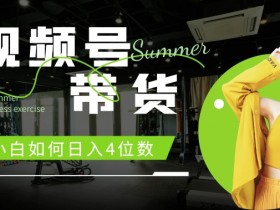 视频号带货，小白如何日入4位数，快速入门，当天出单