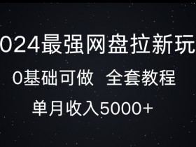 2024最强网盘拉新玩法，0基础可做，单月收入5000+