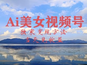 2024最新视频号AI美女跳舞视频玩法，当天见收益