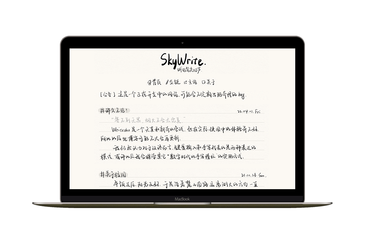 Writecho 手写风格主题