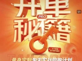 淘宝开单秘籍PRO，量身定制淘天实战陪跑计划，告别做店迷茫、快速突破运营瓶颈期