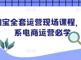 淘宝全套运营现场课程，淘系电商运营必学