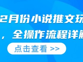 25年2月份小说推文玩法指南，全操作流程详解