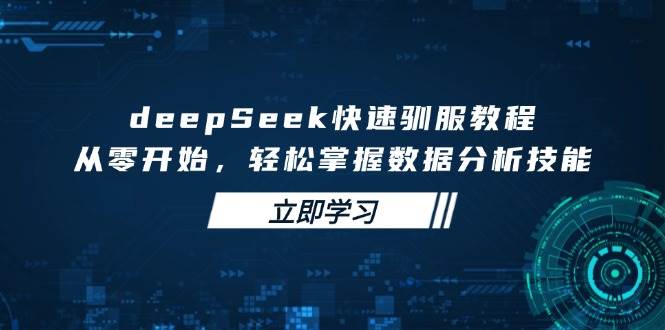 图片[1]-deepSeek快速驯服教程，从零开始，轻松掌握数据分析技能