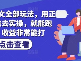 小说推文全部玩法，用正确方法去实操，就能跑通，收益非常能打