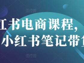 小红书电商课程，玩转小红书笔记带货