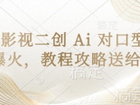 经典影视二创 Ai 对口型玩法爆火，教程攻略送给你
