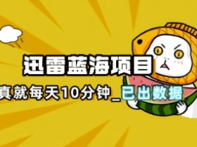 迅雷浏览器项目_真就每天忙活10分钟，完整拆解+热点把控(超详细拆解教程)