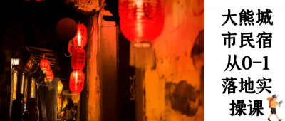 其他教程大熊城市民宿从0-1落地实操课