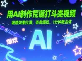 用AI制作荒诞打斗类视频，吸睛效果拉满，条条爆款，1分钟教会你