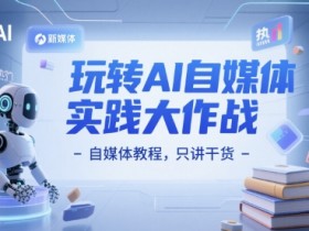 玩转AI自媒体实践大作战-自媒体教程，只讲干货