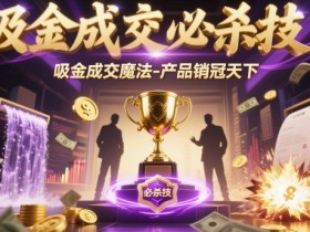吸金成交必杀技，吸金成交魔法-产品销冠天下