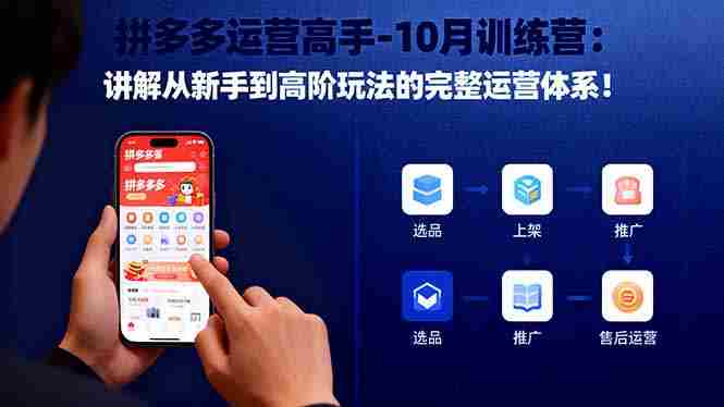 （16448期）拼多多运营高手-10月训练营：讲解从新手到高阶玩法的完整运营体系！