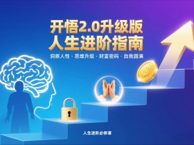 开悟2.0升级版人生进阶指南，洞察人性-思维升级-财富密码-自我圆满
