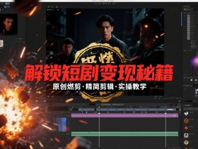 短剧拉新之原创燃剪精简剪辑实操课，解锁短剧变现秘籍