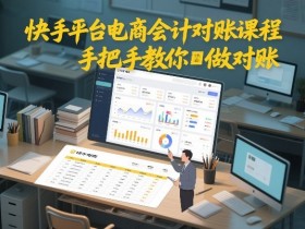 快手平台电商会计对账课程，手把手教你做对账