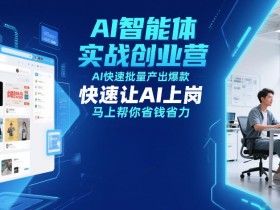 AI智能体实战创业营12月23-25号线下课，AI快速批量产出爆款，快速让AI上岗，马上帮你省钱省力