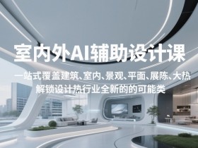 室内外AI设计课，一站式覆盖建筑、室内、景观、平面、展陈五大热门品类，解锁设计行业的全新可能