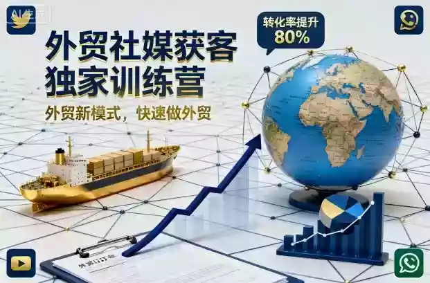 外贸社媒获客独家训练营，外贸新模式，快速做外贸（更新26年2月）