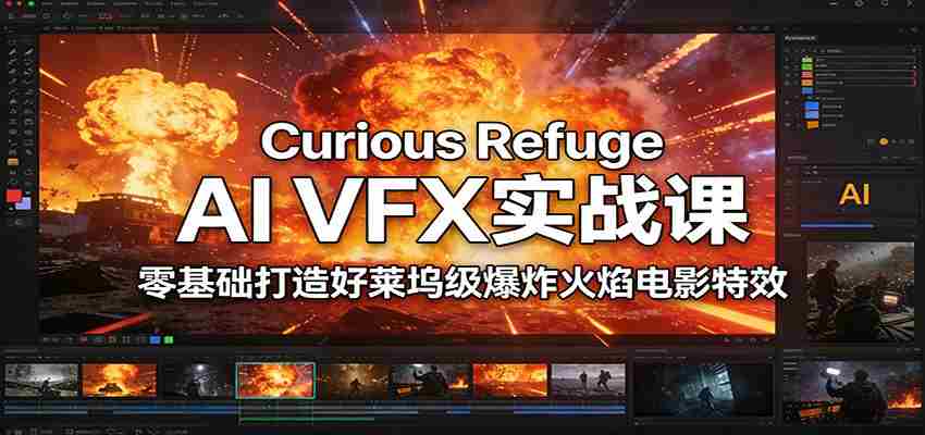图片[1]-Curious Refuge AI VFX实战课，零基础打造好莱坞级爆炸火焰电影特效