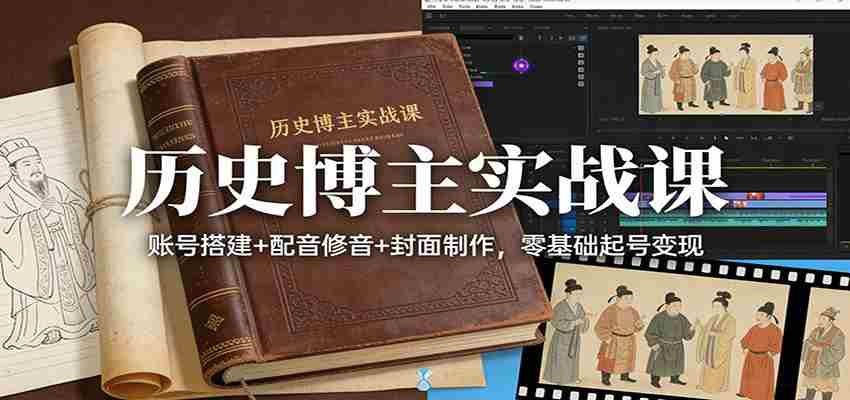 图片[1]-历史博主实战课：账号搭建+配音修音+封面制作，零基础起号变现