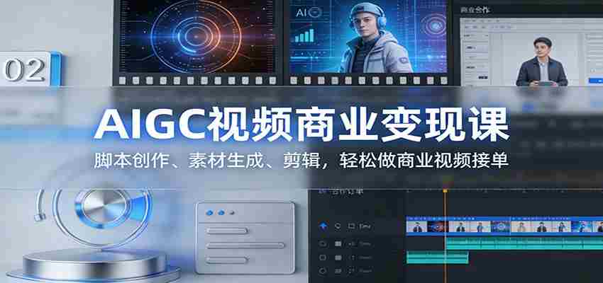 图片[1]-AIGC视频商业变现课：脚本创作、素材生成、剪辑，轻松做商业视频接单