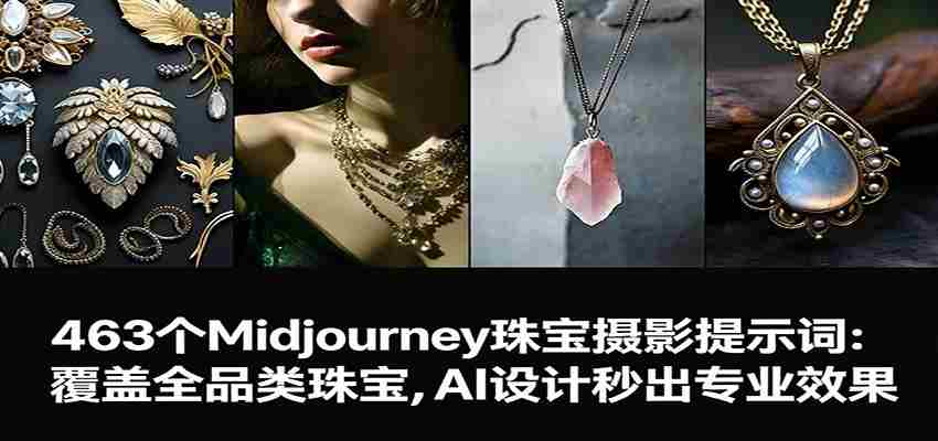图片[1]-463个Midjourney珠宝摄影提示词：覆盖全品类珠宝，AI设计秒出专业效果