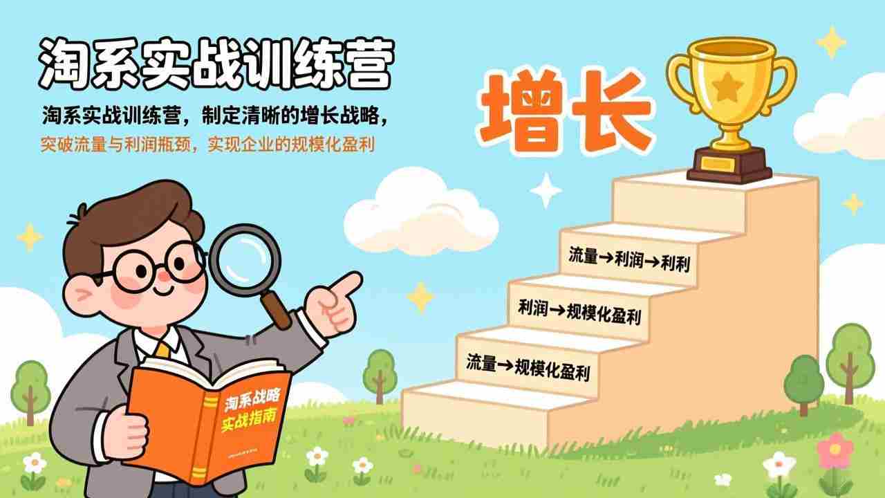 （17325期）淘系实战训练营(更新)，制定清晰的增长战略，突破流量与利润瓶颈，实现企业的规模化盈利