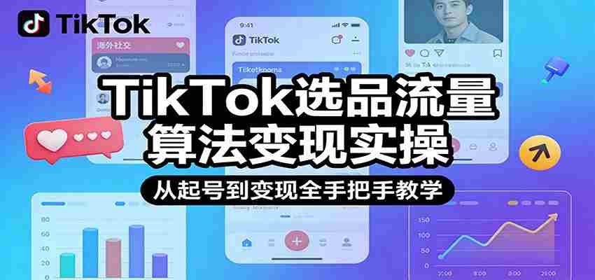 图片[1]-TikTok选品流量算法变现实操，从起号到变现全手把手教学