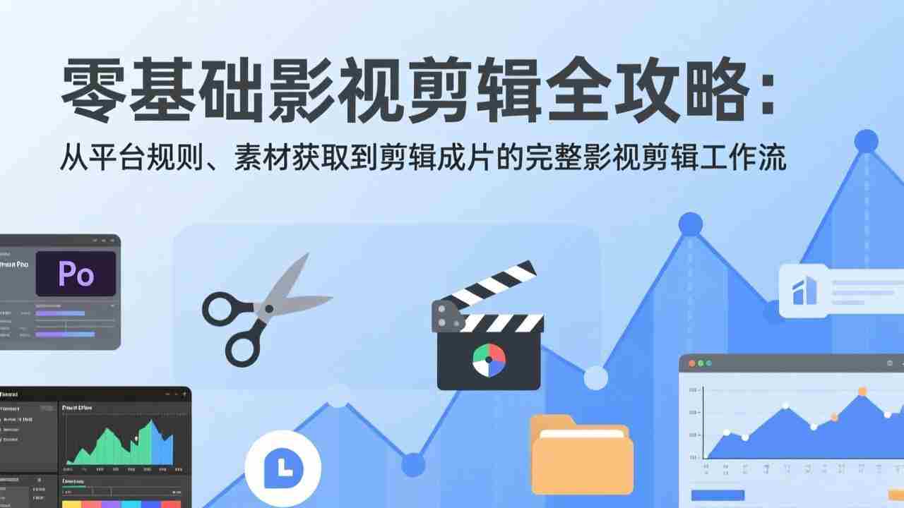 （17336期）零基础影视剪辑全攻略：从平台规则、素材获取到剪辑成片的完整影视剪辑工作流