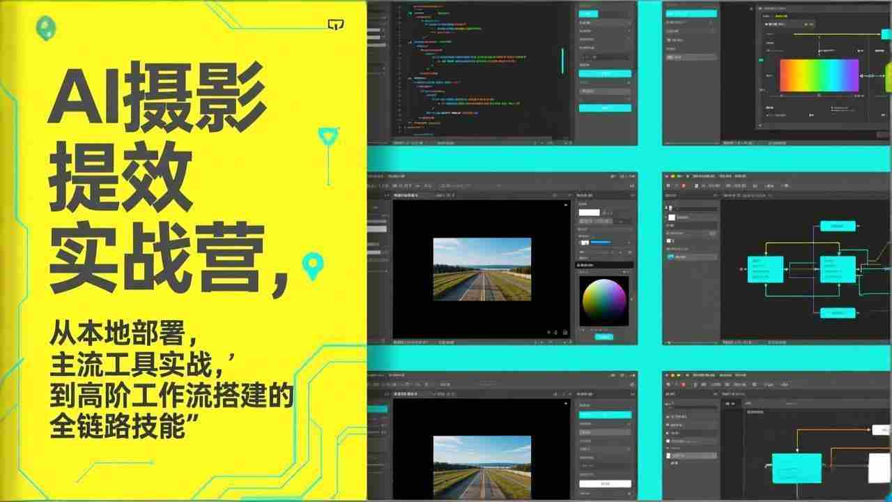 （17393期）AI+摄影提效实战营，从本地部署，主流工具实战，到高阶工作流搭建的全链路技能