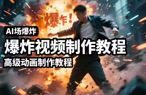 AI场景爆炸视频制作教程，利用人物实拍视频制作出高级的动画特效