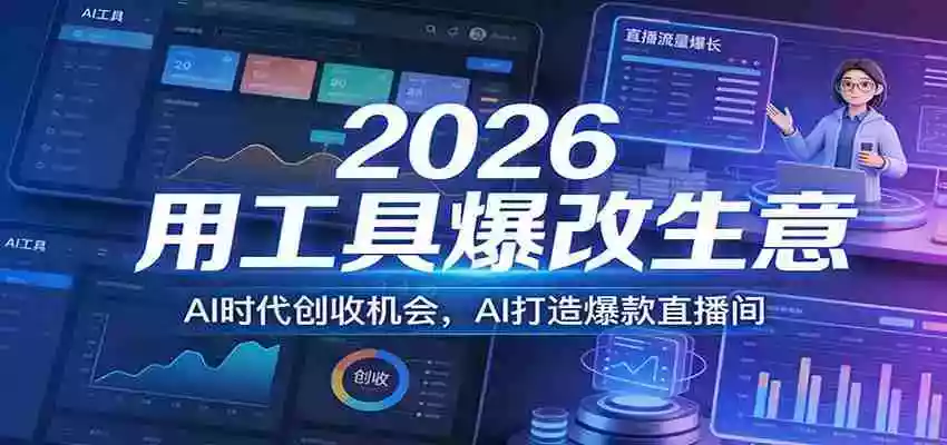 图片[1]-2026用工具爆改生意，AI时代创收机会，AI打造爆款直播间