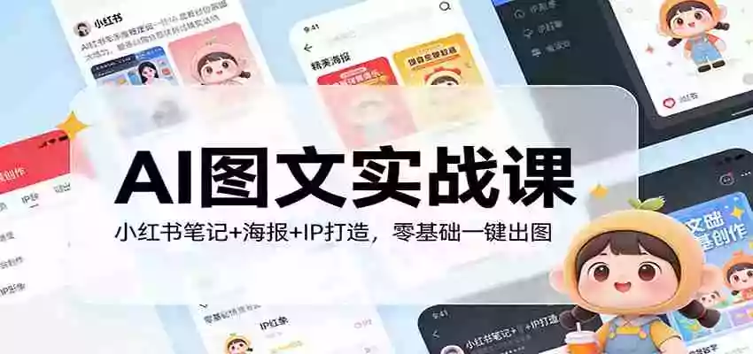 图片[1]-AI图文实战课：小红书笔记+海报+IP打造，零基础一键出图