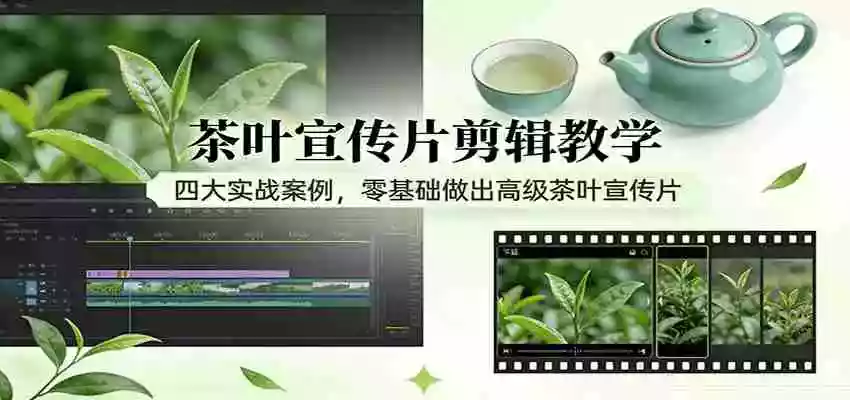 图片[1]-茶叶宣传片剪辑教学：四大实战案例，零基础做出高级茶叶宣传片