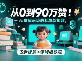 从0到90万赞：AI生成采访萌娃爆款视频，3步拆解+保姆级教程