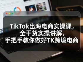 TikTok出海电商实操课，全干货实操讲解，手把手教你做好TK跨境电商