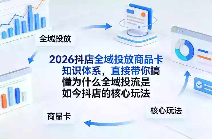 2026抖店全域投放商品卡知识体系，直接带你搞懂为什么全域投流是如今抖店的核心玩法