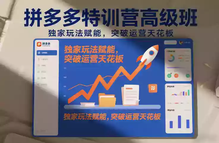 拼多多特训营高阶班，独家玩法赋能，突破运营天花板（更新26年3月）