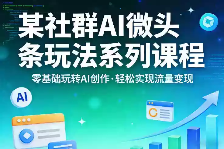 某社群的AI微头条玩法系列课程，零基础玩转AI创作，轻松实现流量变现