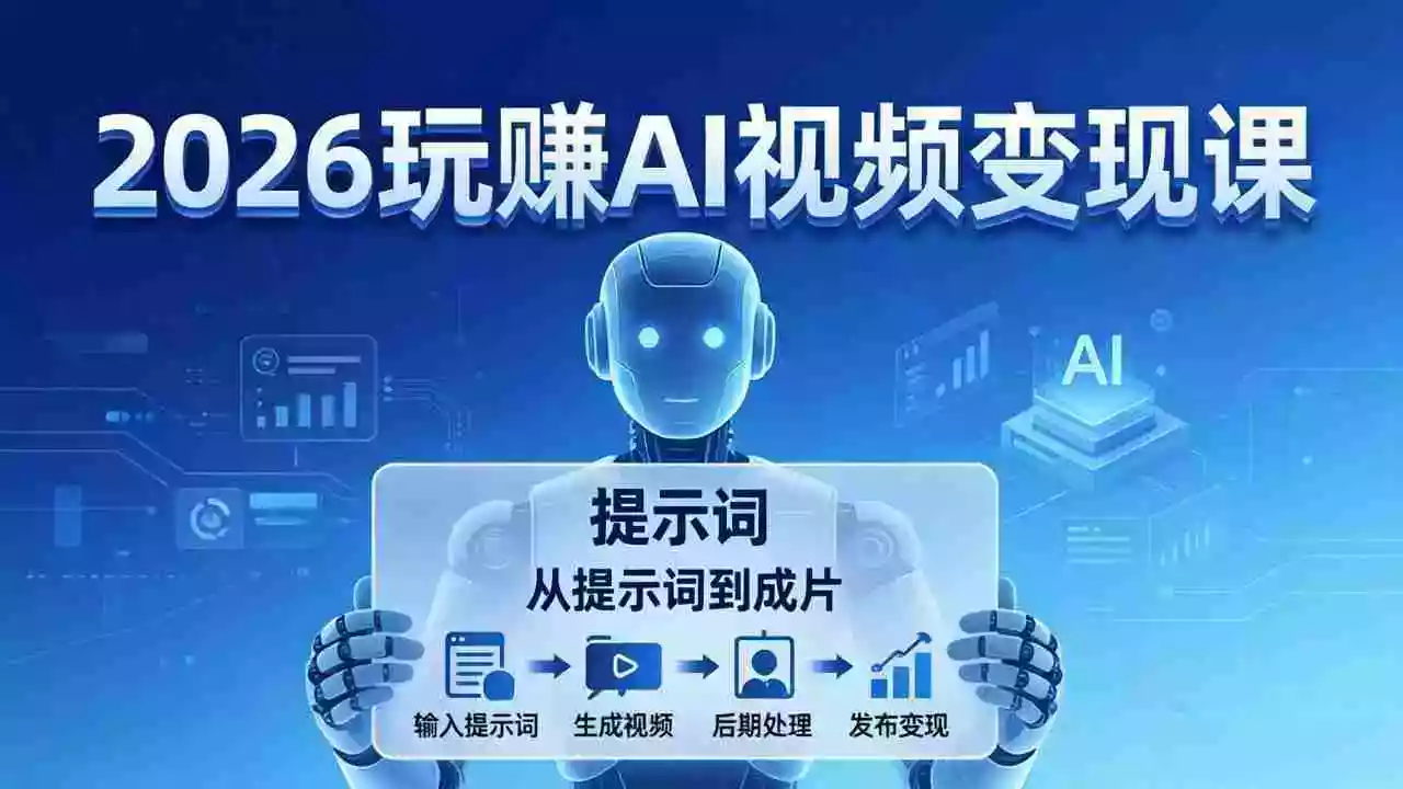 （17827期）2026玩赚AI视频变现课：掌握 AI 视频全流程技能，从提示词到成片高效产出