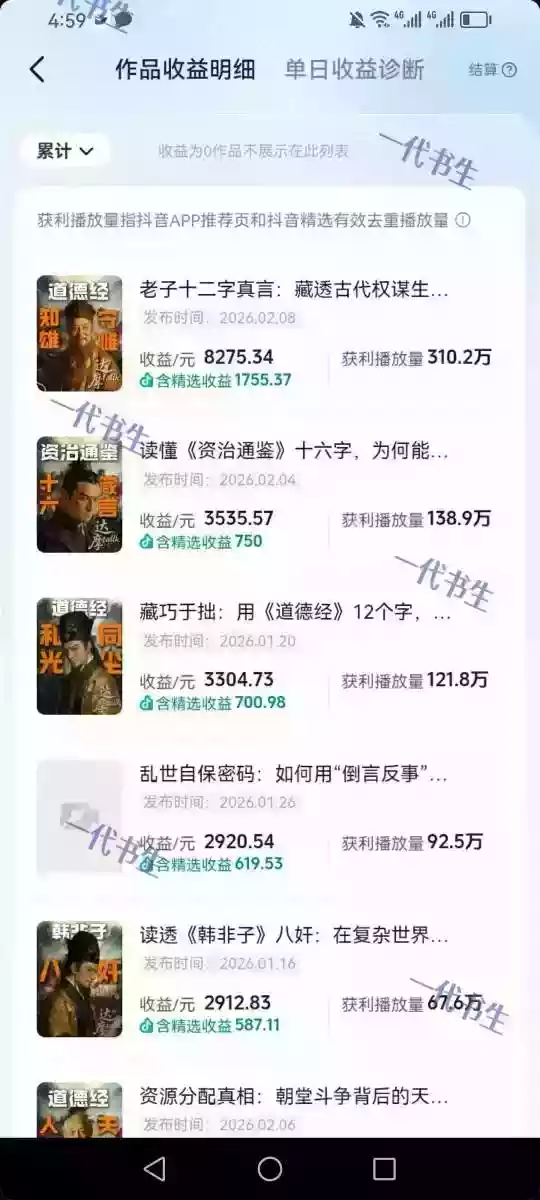 抖音300w粉丝博主的政史类科普视频教学，有大流量扶持，拿伙伴伙伴+精选独家双份收益