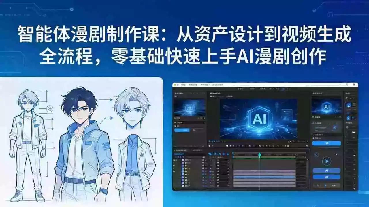 （17709期）智能体漫剧制作课：从资产设计到视频生成全流程，零基础快速上手AI漫剧创作