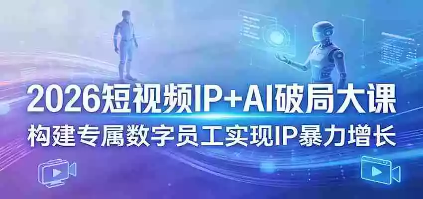图片[1]-2026短视频IP+AI破局大课，构建专属数字员工实现IP暴力增长